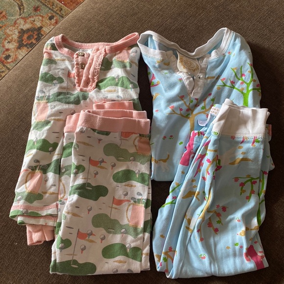 The Beaufort Bonnet Company Other - The Beaufort and Bonnet co and Mud Pie golf glitter gold pajama bundle 3T